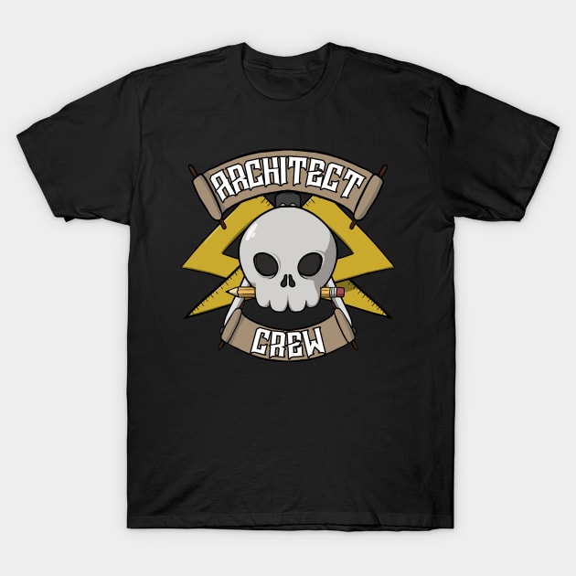 Architects crew Jolly Roger pirate flag T-Shirt by RampArt